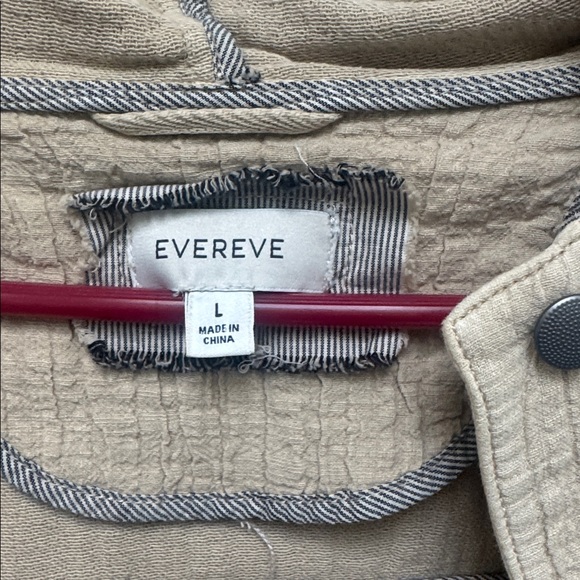 Evereve Laine Gauze Shacket in Caramel new without tags size Large - Picture 9 of 12